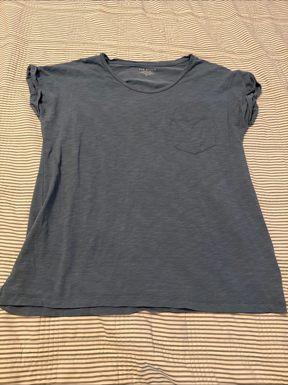 Casual Blue Women's Pocket Tee